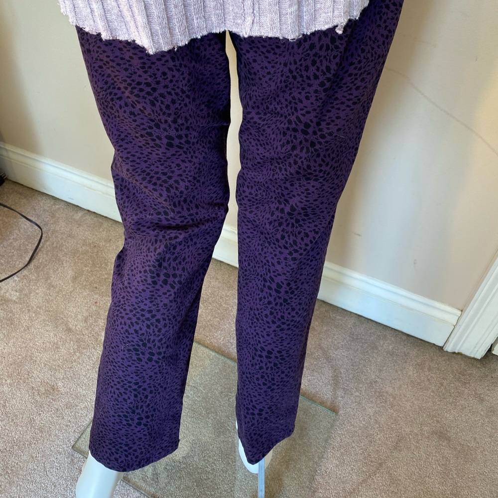 Cheetah Print Purple Jeans -Riders By Lee